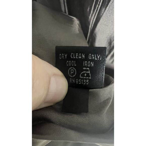 Lafayette 148 Womens Size 6 Wool‎ & Linen Blazer Stretch Single Button Front Tan - Picture 10 of 12